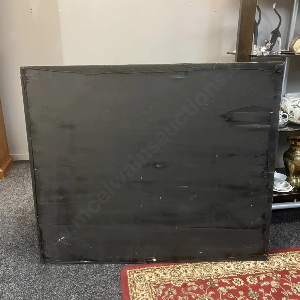 'The Face' Gemma Lopes Original Artwork - Acrylic On Recycled Pallet Top. H103 W123 D1cm Image 1++