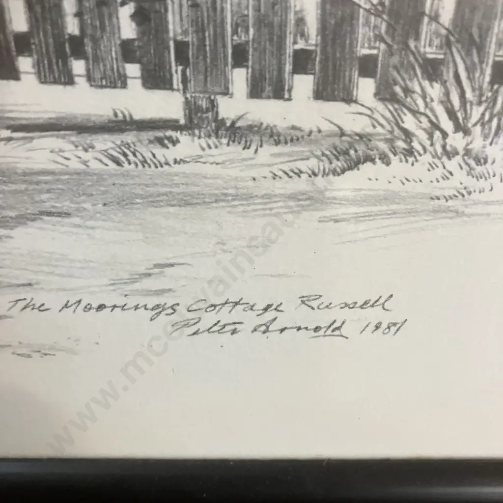 Peter Arnold Signed "The Morning Cottage Russell 1981" Lithograph. 33.5 x 48cm Image 1++