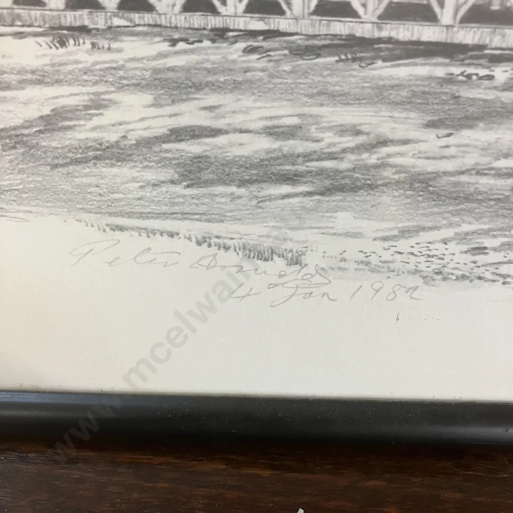 Peter Arnold Signed "The Morning Cottage Russell 1981" Lithograph. 33.5 x 48cm Image 1++