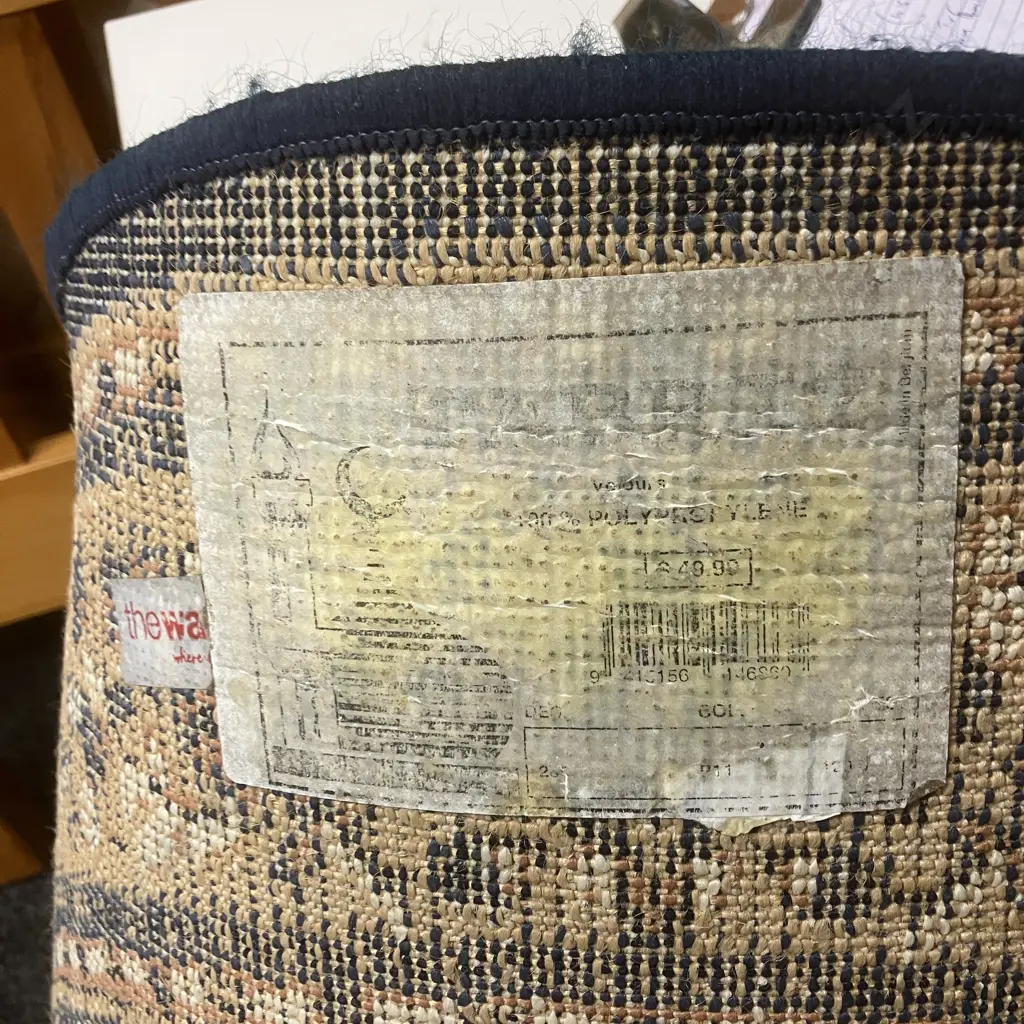 120cm Round Floor Rug Beige / Blue / Tan Colours Image 1++