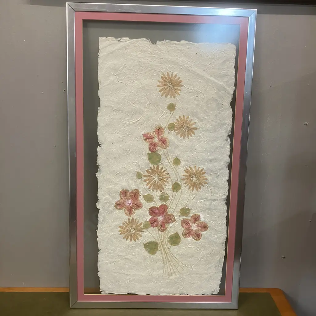 Large Framed Pressed Flower Art. 83 x 48.5cm Image 1++