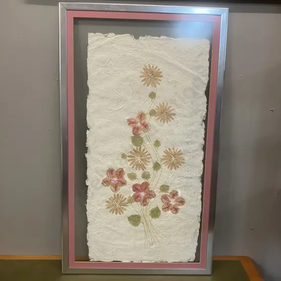 Large Framed Pressed Flower Art. 83 x 48.5cm