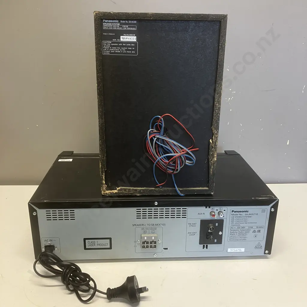 Black Panasonic Stereo Unit Only SA-AKX710 With Panasonic SB-AK300 Speaker Image 1++