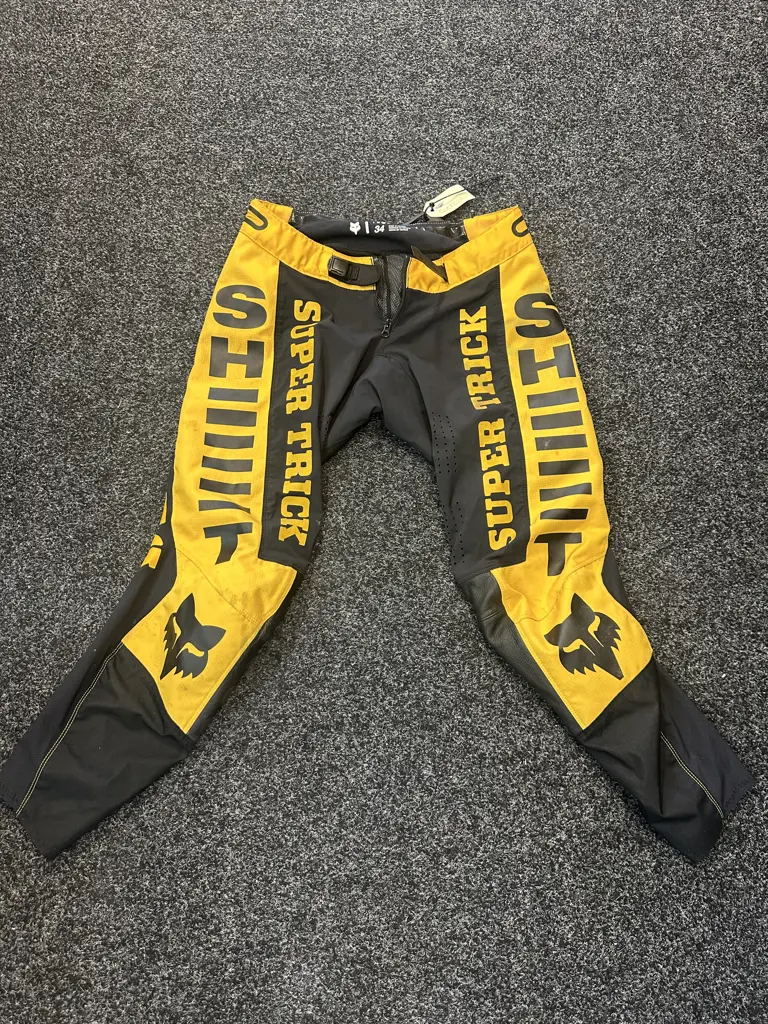 Black & Yellow Fox Motorcross Pants Image 1++