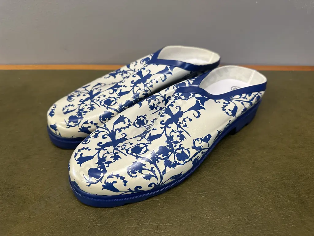Blue & White Weather Proof Slip On Shoes Size 42 Image 1++