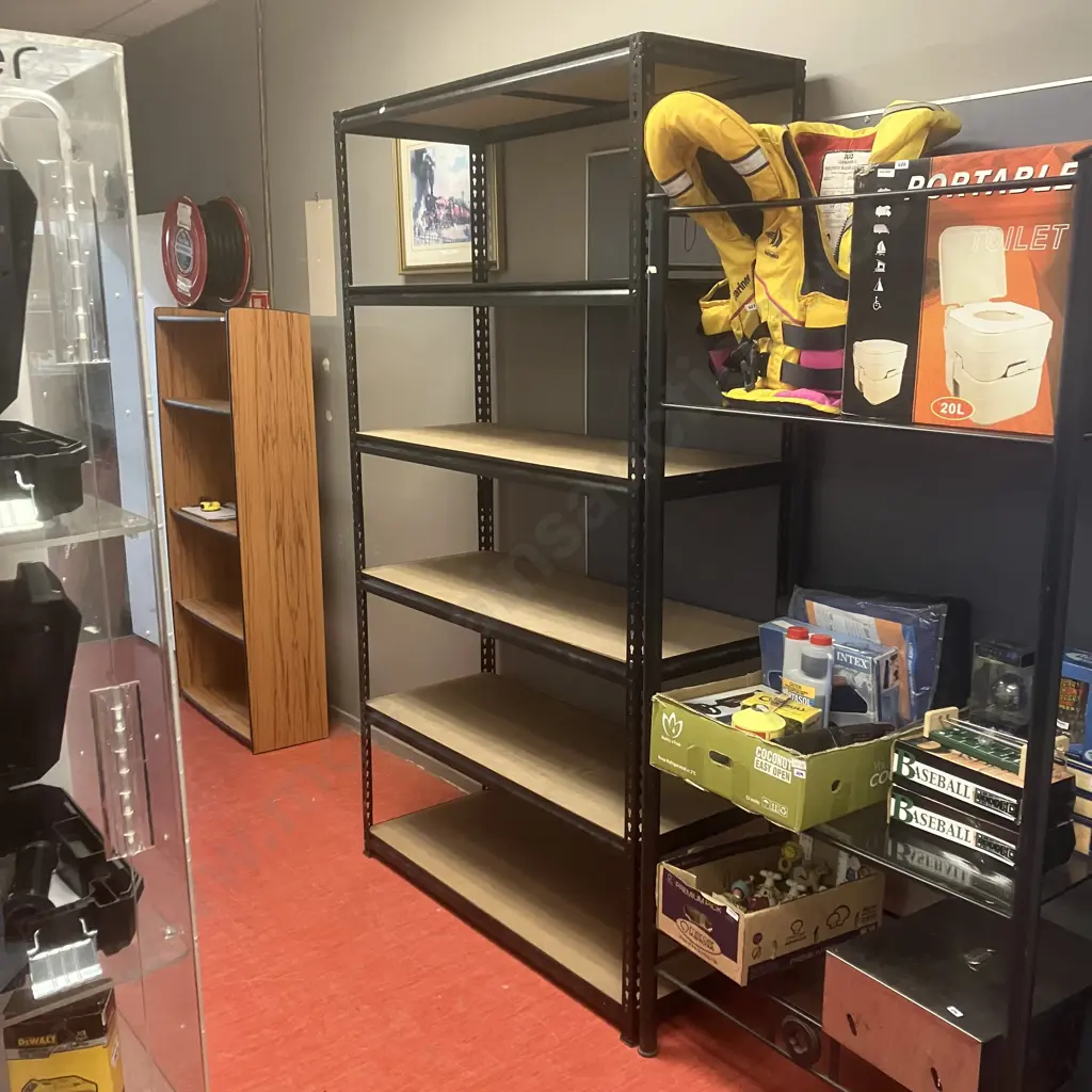 6-Tier Adjustable Boltless Garage Shelving Unit In Black - H210 W120 D46cm Image 1++