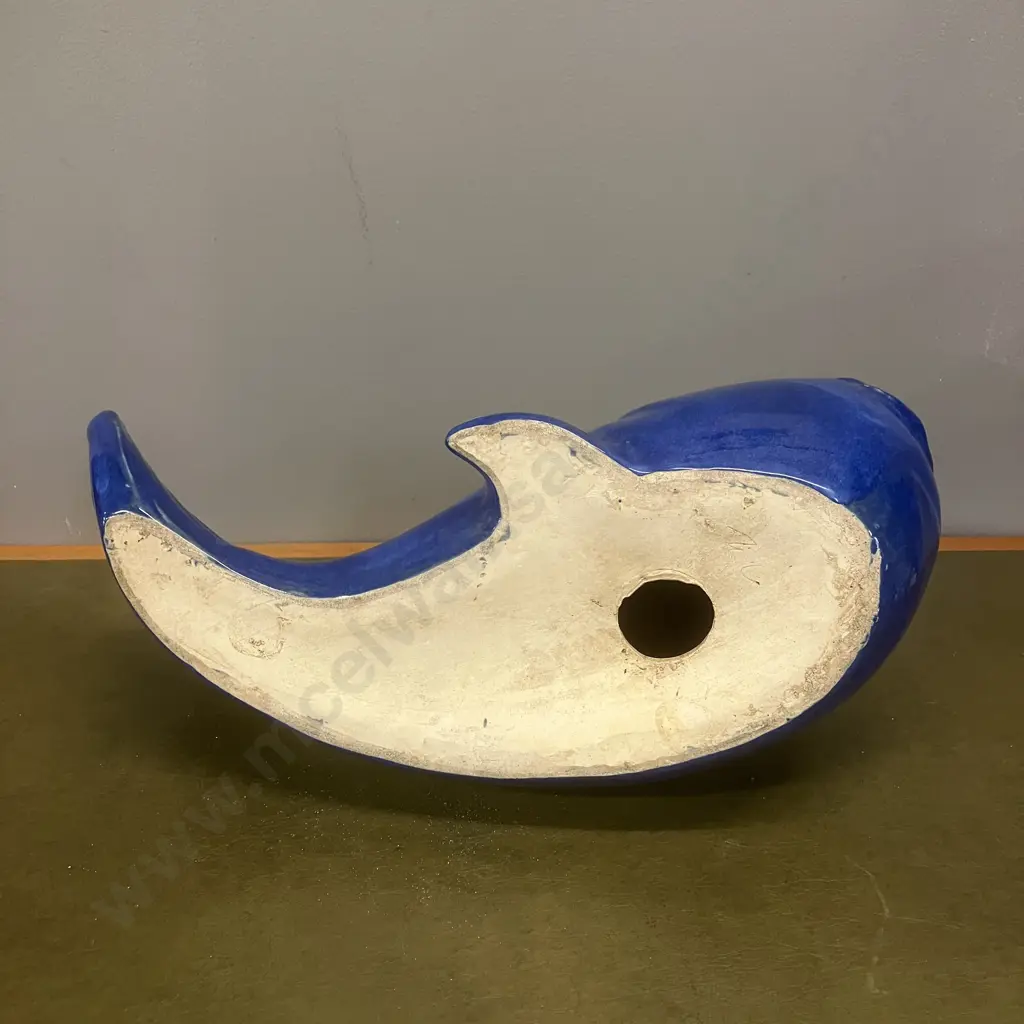 Blue Ceramic Ornamental Fish. 19 x 42cm Image 1++