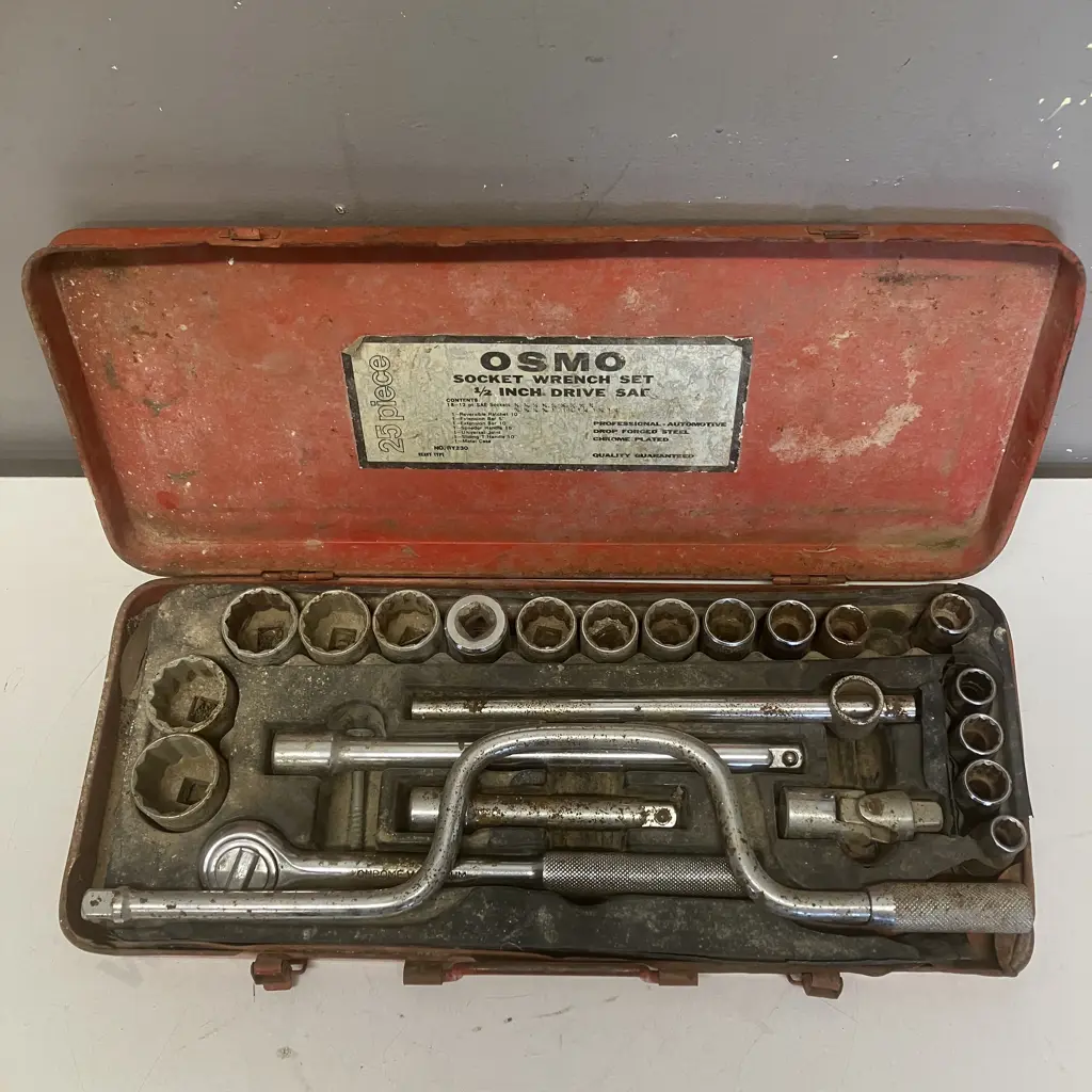Vintage OSMO Socket Wrench Set 1/2" Drive SAE Image 1++