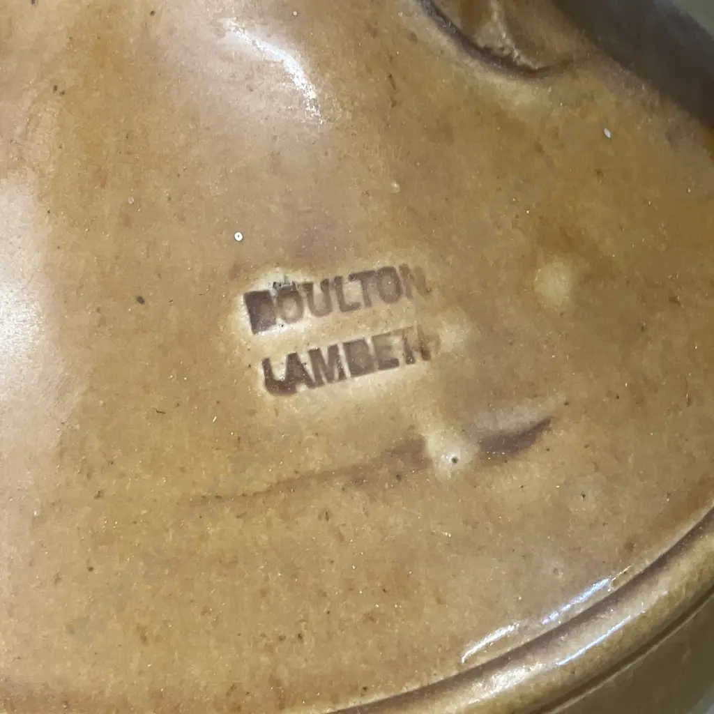 Antique Victorian Doulton Lambeth Saltglazed Earthenware Flagon (c1882 - 1902) Image 1++