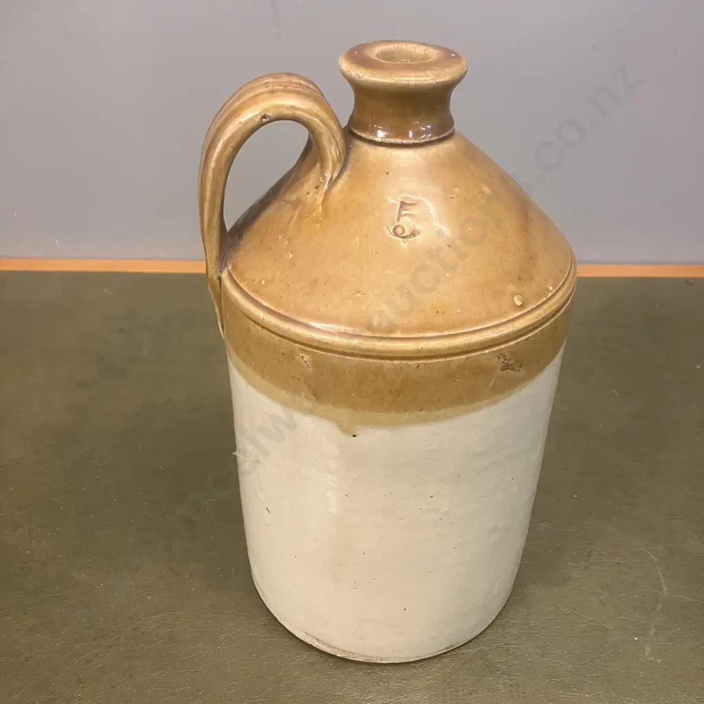 Antique Victorian Doulton Lambeth Saltglazed Earthenware Flagon (c1882 - 1902) Image 1++