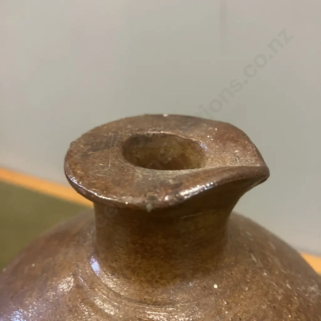 Pair of Stoneware Salt Glazed Lovatt & Lovatt Ink Bottles With Pouring Lip & Antique Ink Pot. H24,11 & 5cm Image 1++