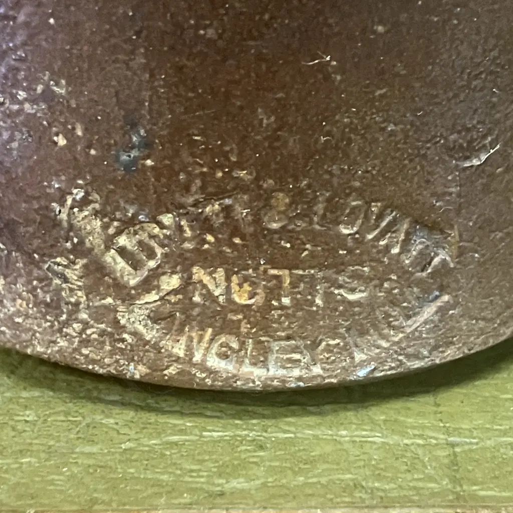 Pair of Stoneware Salt Glazed Lovatt & Lovatt Ink Bottles With Pouring Lip & Antique Ink Pot. H24,11 & 5cm Image 1++