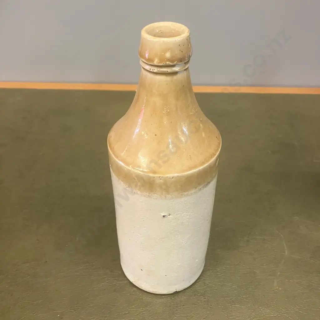 Antique Victorian Stoneware Bottle, Antique Ginger Beer Bottle & Beer Bottle Stamped M.K.M 0.5L, H24, 20 &16cm Image 1++