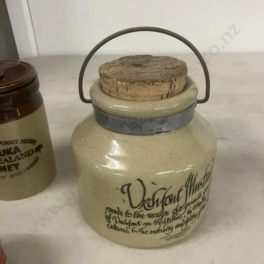 Vintage Mustard Pots, Manuka Honey, Denby Colemans Etc Image 1++