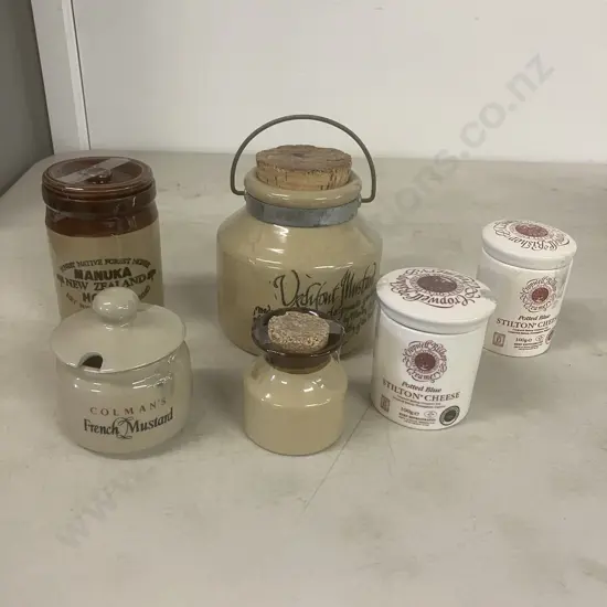 Vintage Mustard Pots, Manuka Honey, Denby Colemans Etc
