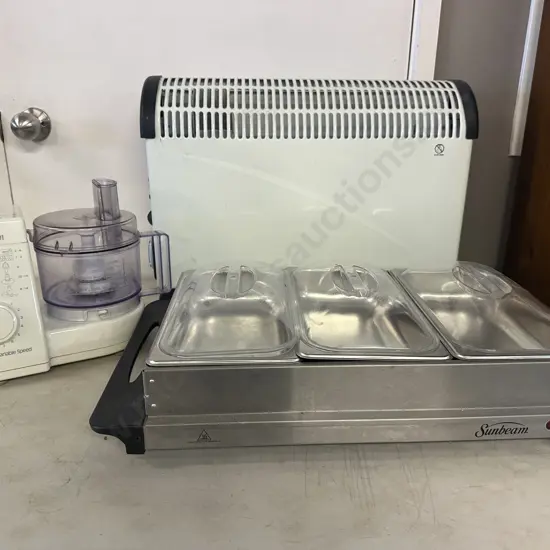 Evantair Heater, Sunbeam Buffet & Goldair Concept Food Processor