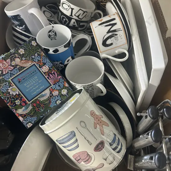 Assorted Coffee & Teaware, Platters  Including Maxwell Willams Etc