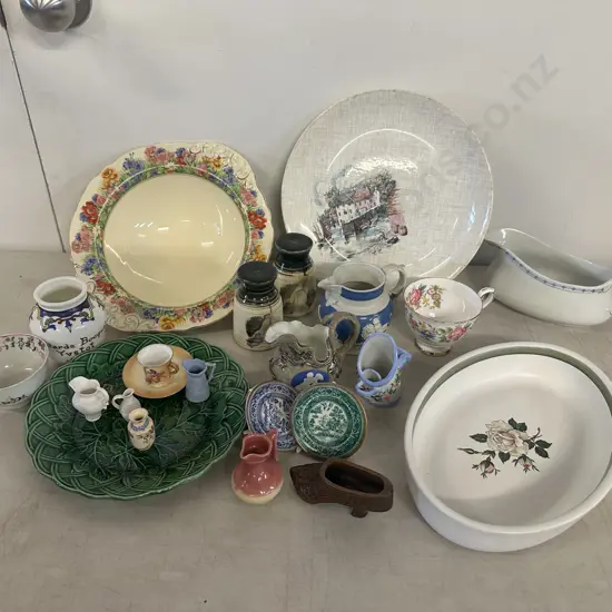 Assorted China Items Including Crown Lynn Plate, Denby Dish Etc