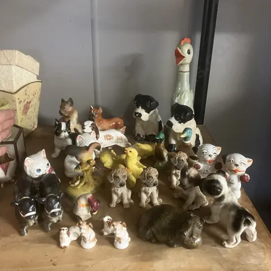 Box Lot Assorted Ornaments Etc