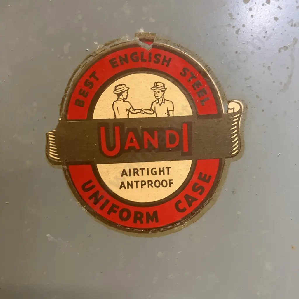 Vintage UANDI Uniform Case - 'Airtight Antproof' Best English Steel. H45 W91 D60cm Image 1++