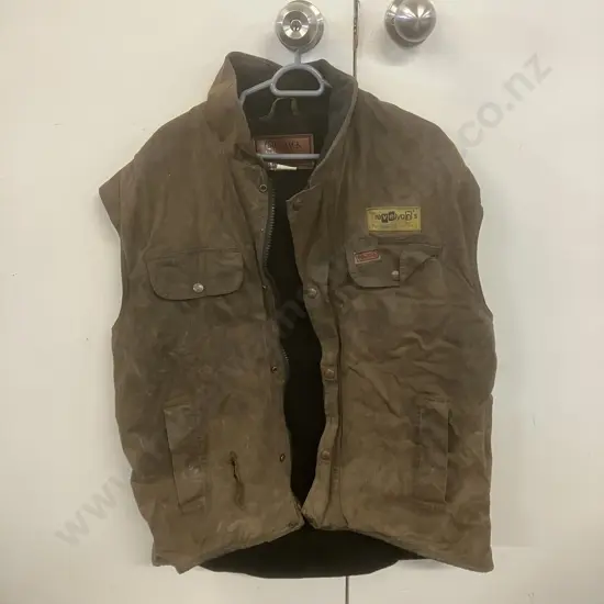 Oilskin Vest Outback Trading Company Size XL (As Found)