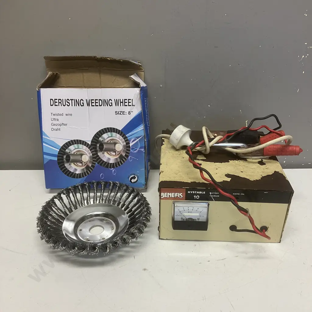 Benefis Hystable 10 Battery Charger No2214 With Derusting Weeding Wheel Image 1++
