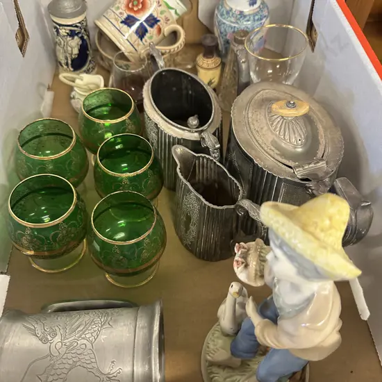 Assorted Silverware, Pewter & China Items Etc