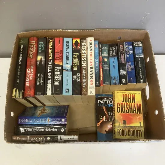 Box Lot Books, Grisham, Deaver, Patterson Etc