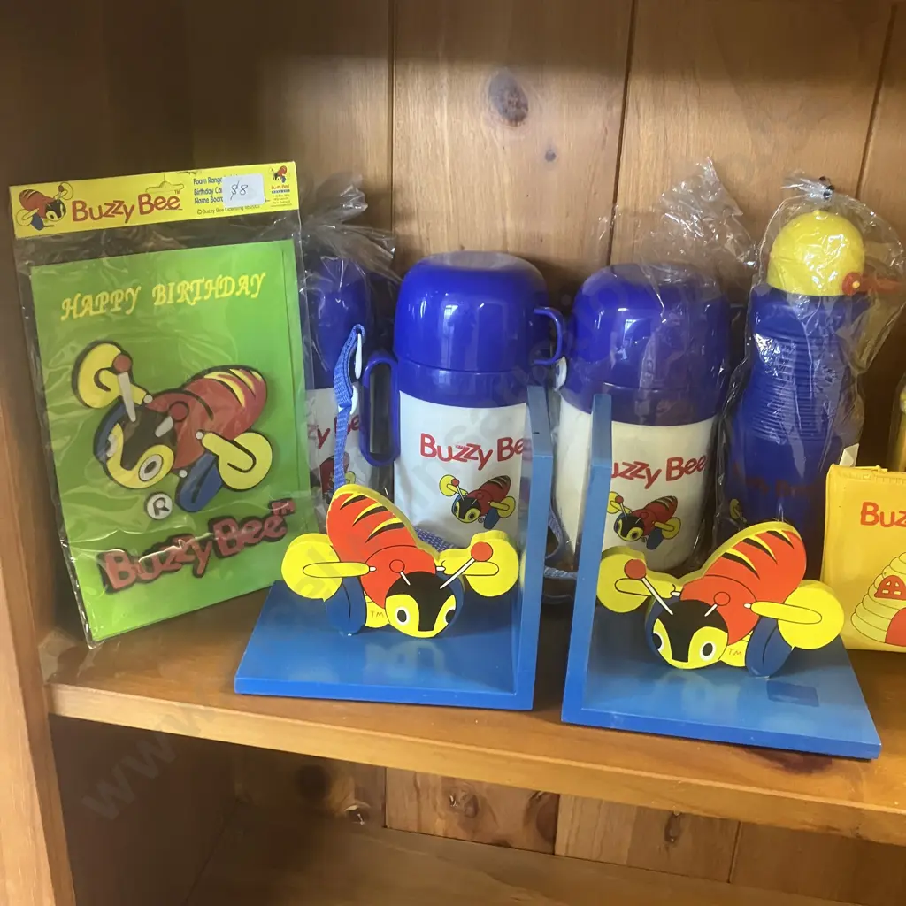 Buzzy Bee Bookends, Drink Bottles, Cutlery Sets Etc Image 1++