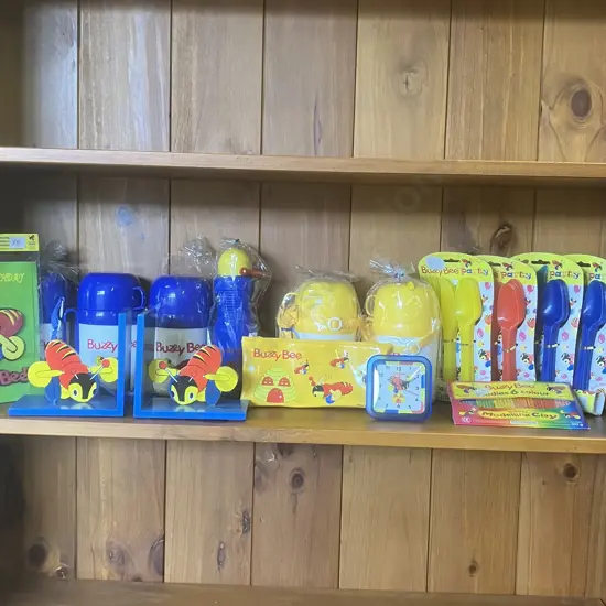 Buzzy Bee Bookends, Drink Bottles, Cutlery Sets Etc
