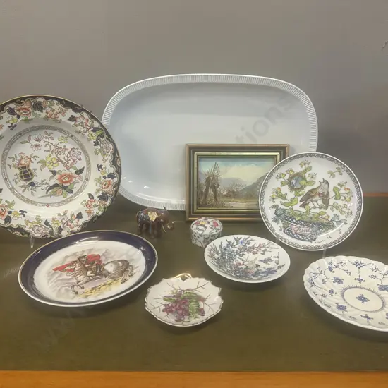 Signed Artwork, Plates, Trinket Dish Etc