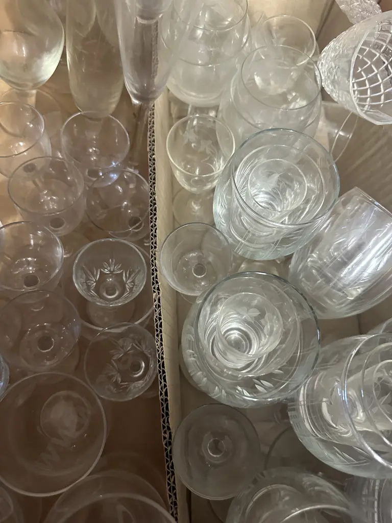 Box Lot Crystal Glasses Image 1++