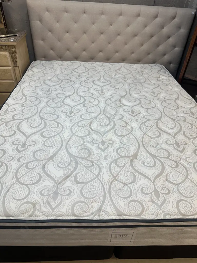 Melrose King Size Bed - Sleep Smart Medium Mattress With Medium Drawer Black Base Image 1++