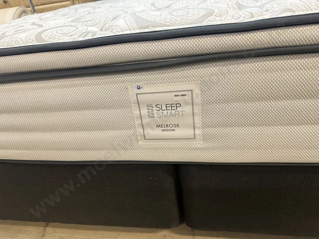 Melrose King Size Bed - Sleep Smart Medium Mattress With Medium Drawer Black Base Image 1++
