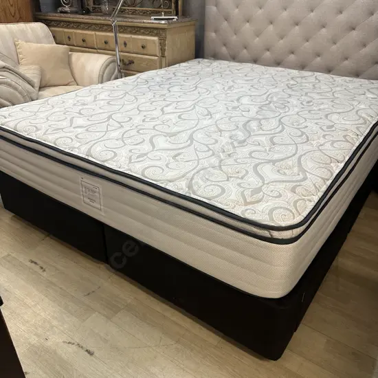Melrose King Size Bed - Sleep Smart Medium Mattress With Medium Drawer Black Base