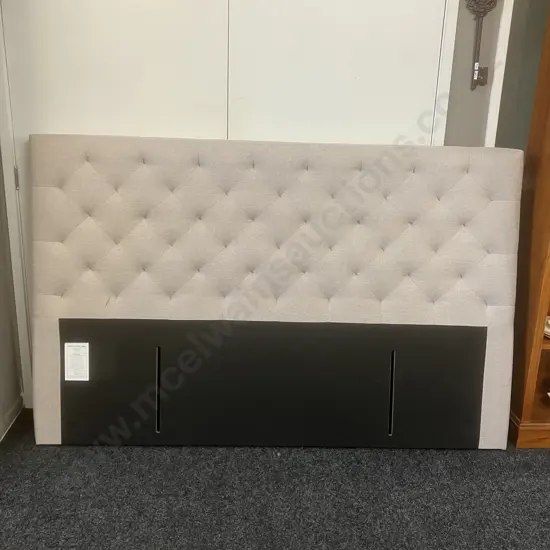 Nero Furniture Button Backed Fabric Headboard. 118 x 187cm