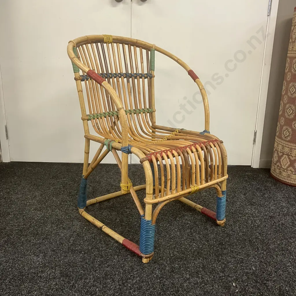 Stunning Carnival Cane Armchair. H83 W59.5 D67cm Image 1++