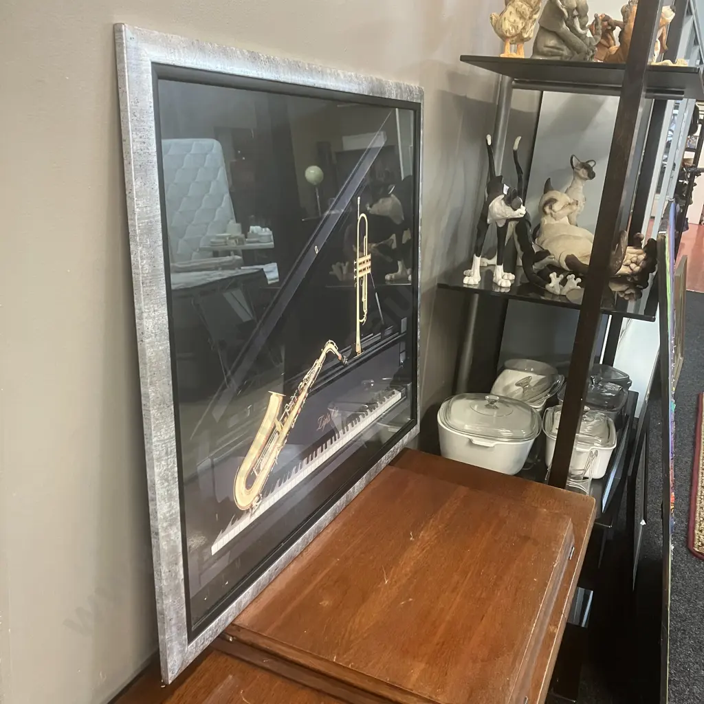 Vintage 1980s Jim Shick Photography "Lights Out" Framed Art Print. 63 x 78cm Image 1++