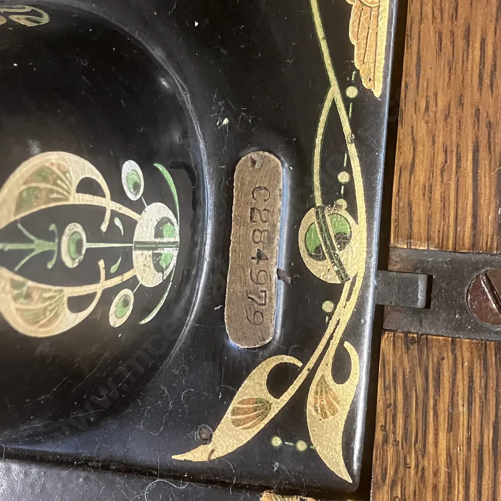 Early 1900s "The Free" Cabinet Model Treadle Sewing Machine - Free Sewing Machine Co. Rockford. Ill. USA, Ser #C284979. Image 1++