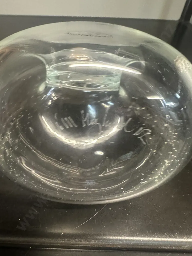 Hogland Glass Rum Bottle Signed Image 1++