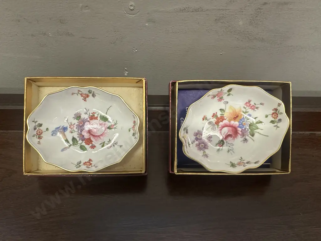 Royal Crown Derby 'Derby Posies' Trinket Dishes With Boxes, Made in England Image 1++