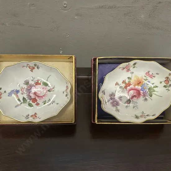 Royal Crown Derby 'Derby Posies' Trinket Dishes With Boxes, Made in England