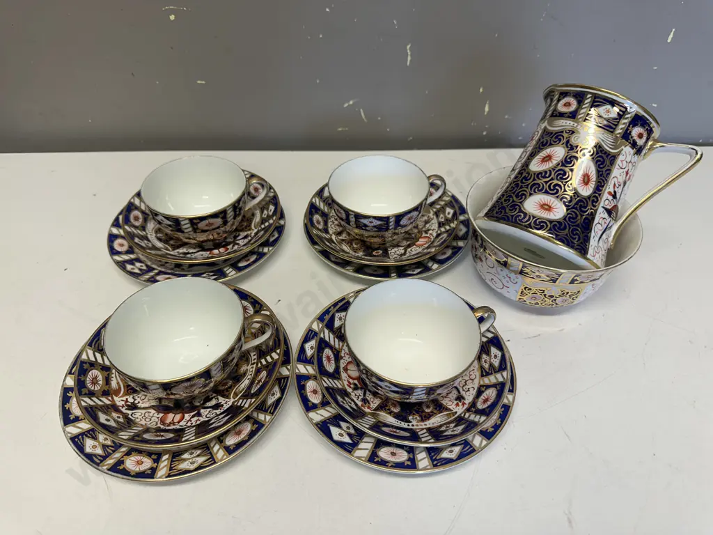 English Savoy China Teaware Including Trios x4, Bowl & Jug (as found) Image 1++