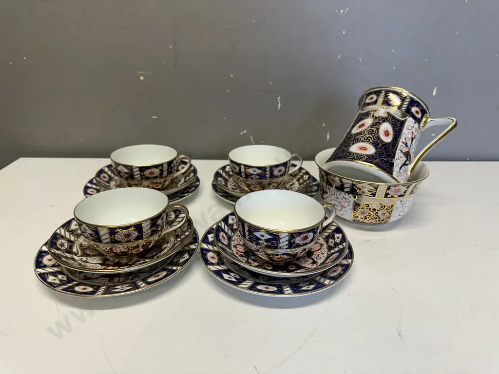 English Savoy China Teaware Including Trios x4, Bowl & Jug (as found) Image 1++
