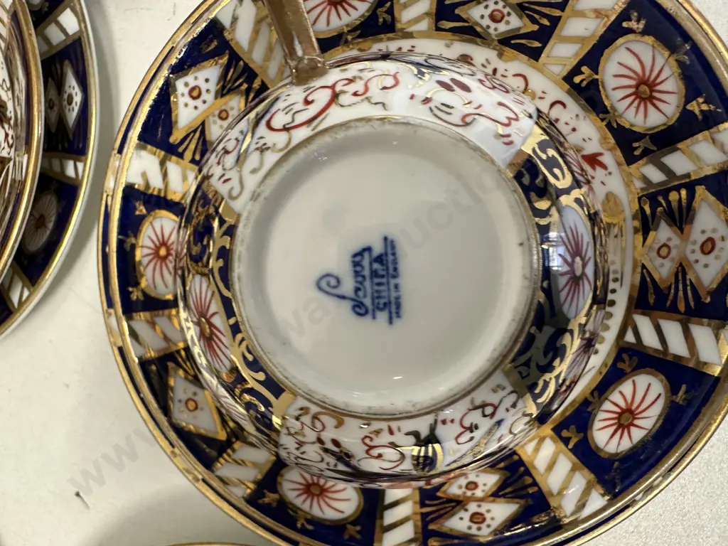 English Savoy China Teaware Including Trios x4, Bowl & Jug (as found) Image 1++