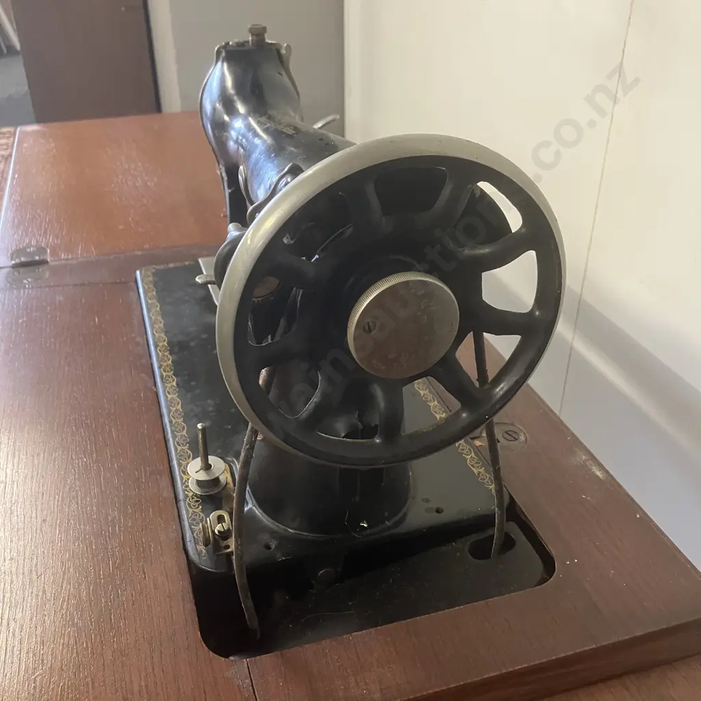 1949 Singer Model No 15K88 Treadle Sewing Machine With Manual & Accessories, #EF338259 - Kilbowie, Clydebank, Scotland Image 1++