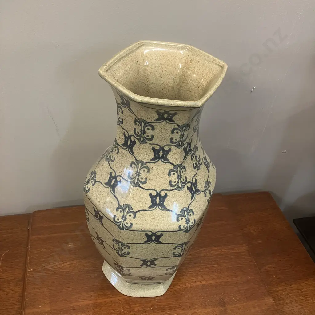 Chinese Hexagonal Vase Stamped On Base. H46cm Image 1++