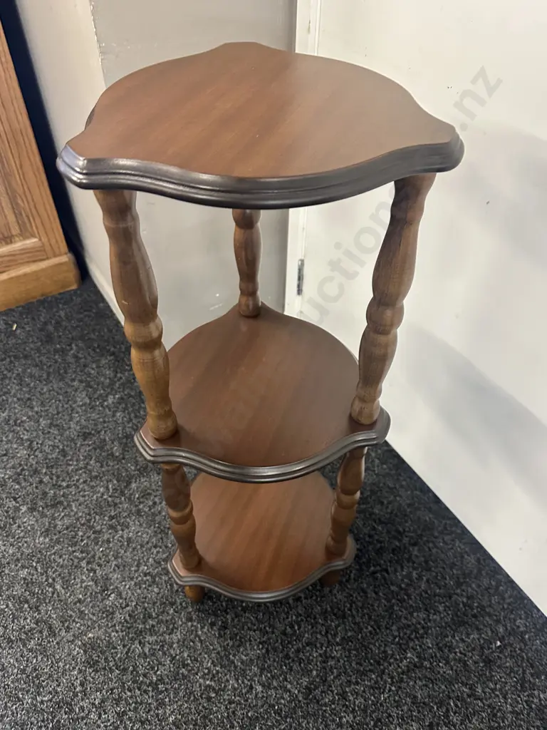 Three Tier Mahogany Whatnot H79cm. Image 1++