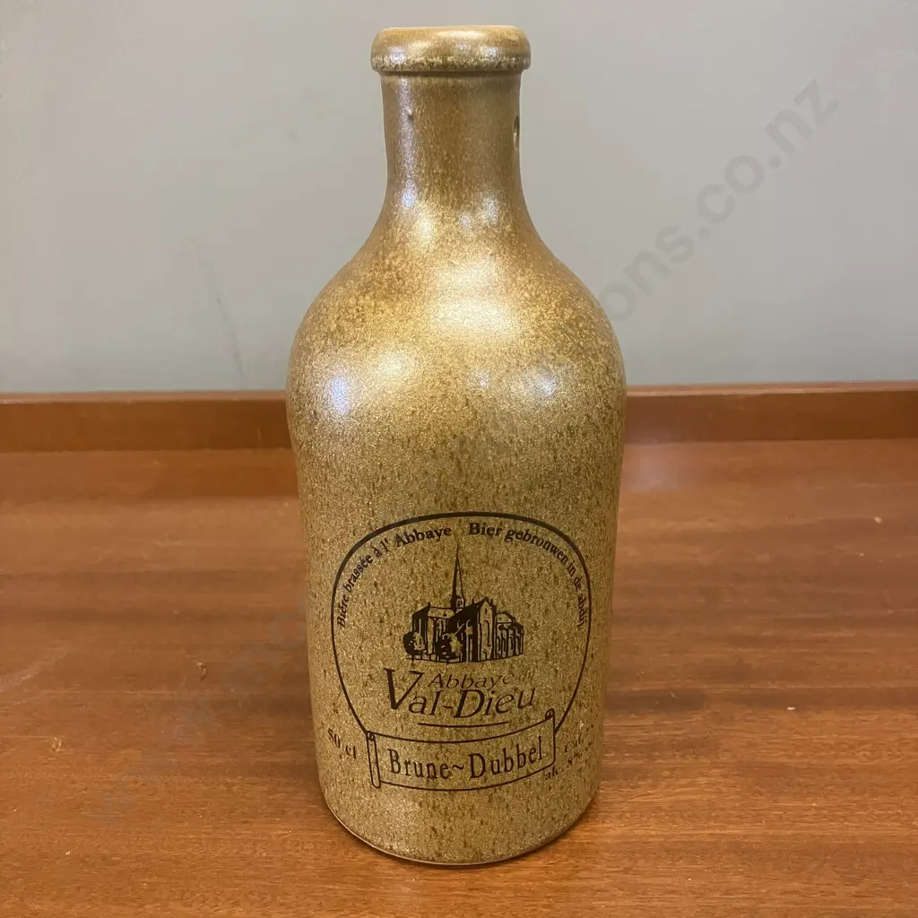 Vintage Abbay Val-Dieu Brune-Dubbel Stoneware Beer Bottle. H17cm Image 1++
