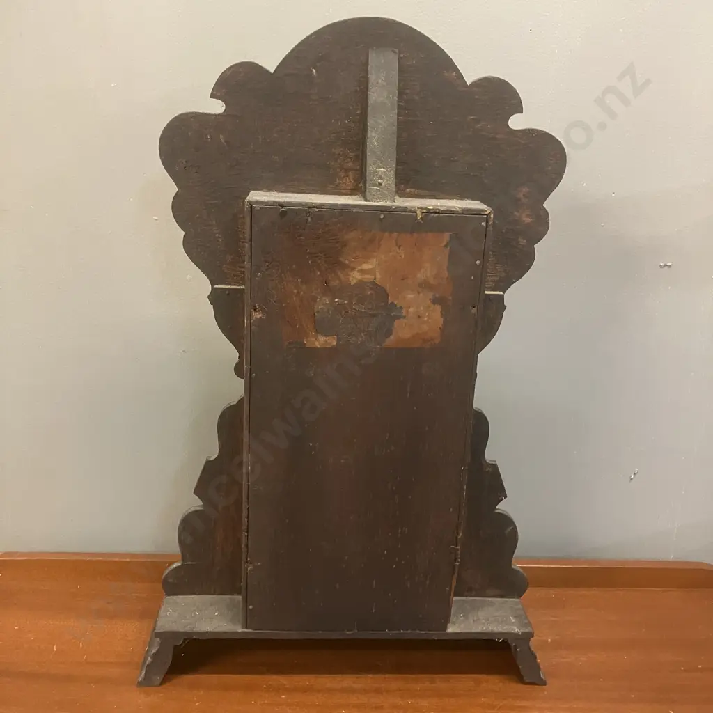 Antique Gingerbread Mantle clock with Key. H65cm Image 1++